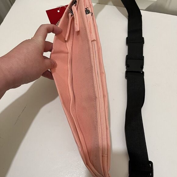 Nike Air Max Heritage Light Pink Logo Swoosh Spellout Fanny Belt Sling Bag NEW - Picture 4 of 11